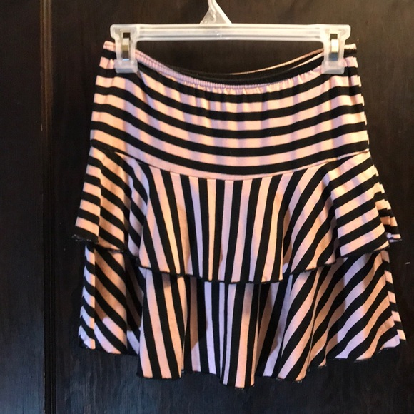 Dresses & Skirts - Black striped pink soft skirt Dresses & Skirts - Black striped pink soft skirt